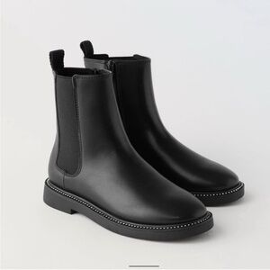 Zara girl black ankle boots with Rhinestones NWT Size 3.5 EUR 35